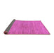 Sideview of Abstract Purple Modern Rug, abs117pur