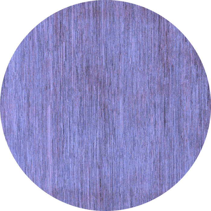 Round Abstract Blue Modern Rug, abs117blu