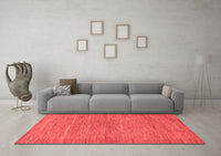 Machine Washable Abstract Red Modern Rug, wshabs117red