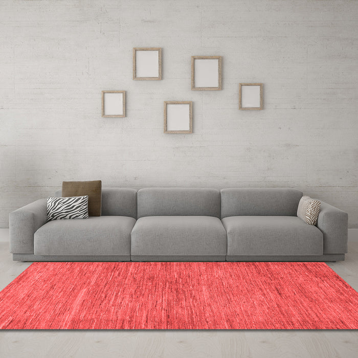 Modern Red Washable Rugs