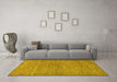 Machine Washable Abstract Yellow Modern Rug in a Living Room, wshabs117yw