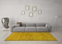 Machine Washable Abstract Yellow Modern Rug, wshabs117yw