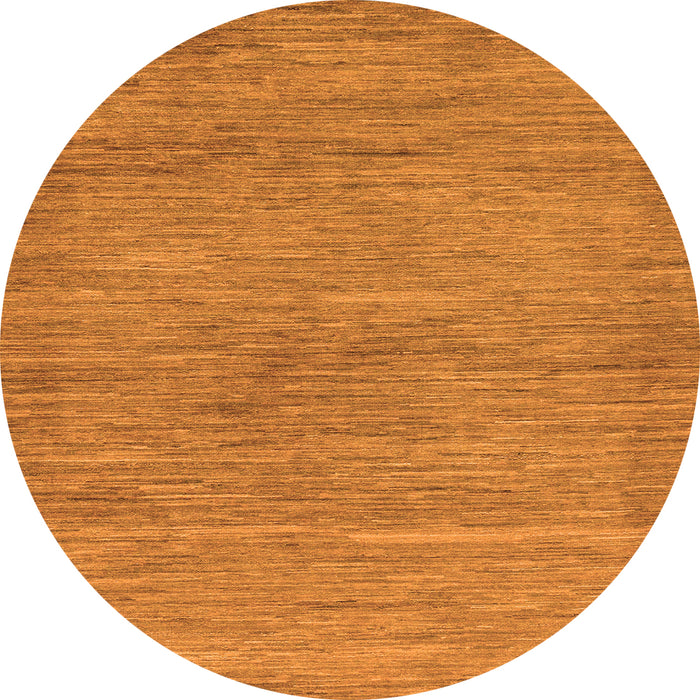 Round Machine Washable Abstract Orange Modern Area Rugs, wshabs117org