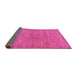 Sideview of Abstract Pink Modern Rug, abs117pnk