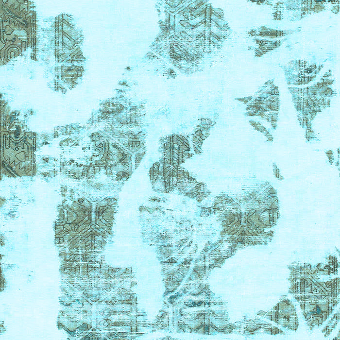 Oriental Light Blue Modern Rug, abs1180lblu