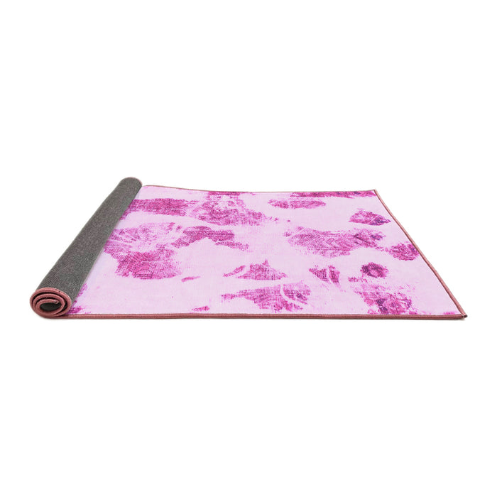 Sideview of Oriental Pink Modern Rug, abs1180pnk