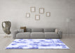 Machine Washable Oriental Blue Modern Rug in a Living Room, wshabs1180blu