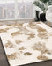 Machine Washable Abstract Brown Sugar Brown Rug in a Family Room, wshabs1180