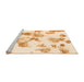 Sideview of Machine Washable Oriental Orange Modern Area Rugs, wshabs1180org