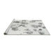 Sideview of Machine Washable Oriental Gray Modern Rug, wshabs1180gry