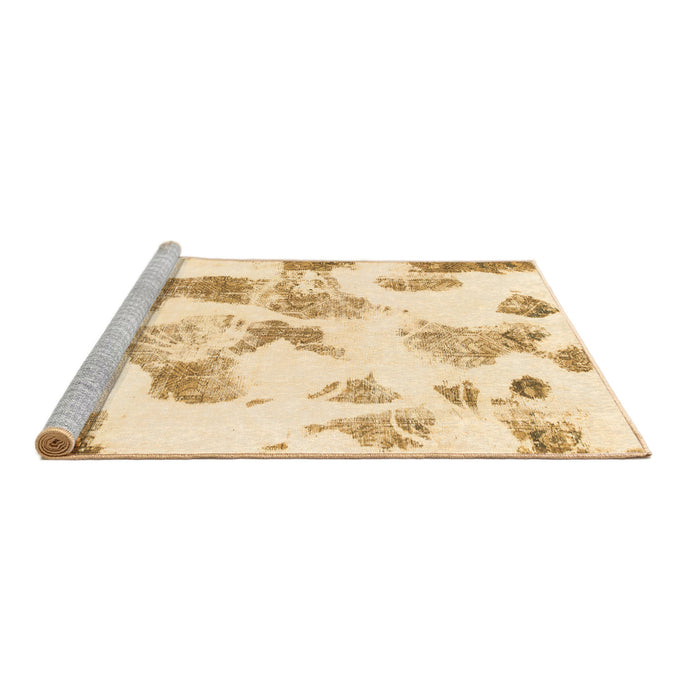 Sideview of Machine Washable Oriental Brown Modern Rug, wshabs1180brn