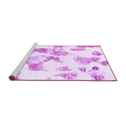 Sideview of Machine Washable Oriental Purple Modern Area Rugs, wshabs1180pur