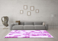 Machine Washable Oriental Purple Modern Rug, wshabs1180pur