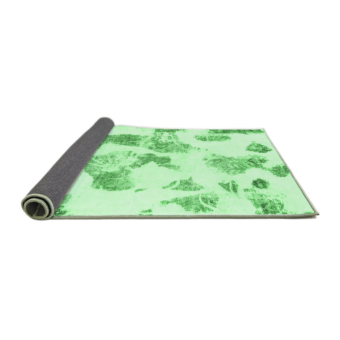 Sideview of Oriental Emerald Green Modern Rug, abs1180emgrn