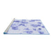 Sideview of Machine Washable Oriental Blue Modern Rug, wshabs1180blu