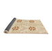 Sideview of Abstract Khaki Gold Oriental Rug, abs1181