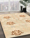 Machine Washable Abstract Khaki Gold Rug in a Family Room, wshabs1181