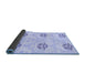 Sideview of Oriental Blue Modern Rug, abs1181blu