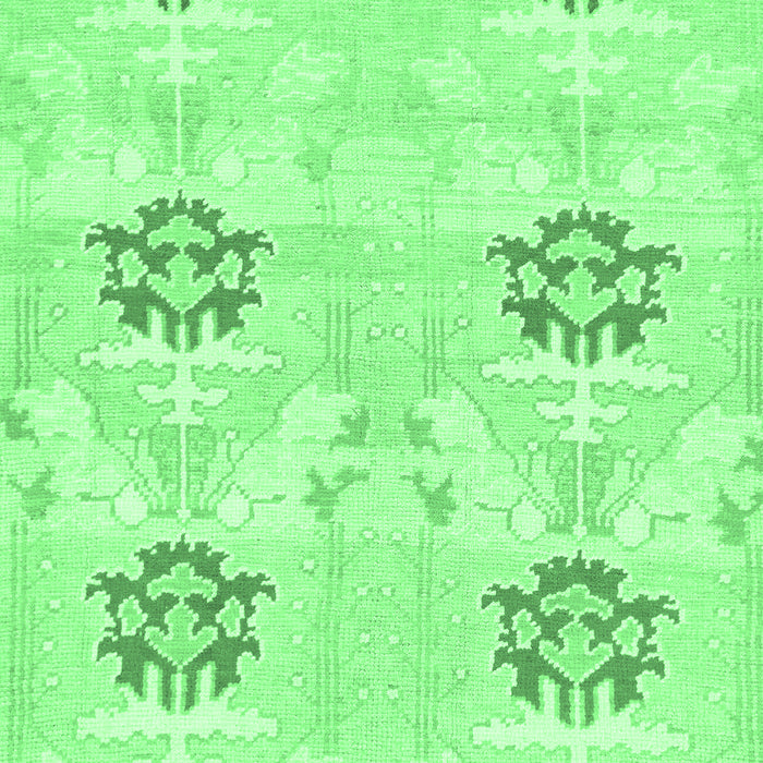 Machine Washable Oriental Emerald Green Modern Area Rugs, wshabs1181emgrn