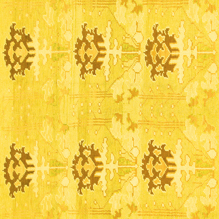 Square Oriental Yellow Modern Rug, abs1181yw
