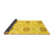 Sideview of Oriental Yellow Modern Rug, abs1181yw