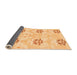 Sideview of Oriental Orange Modern Rug, abs1181org