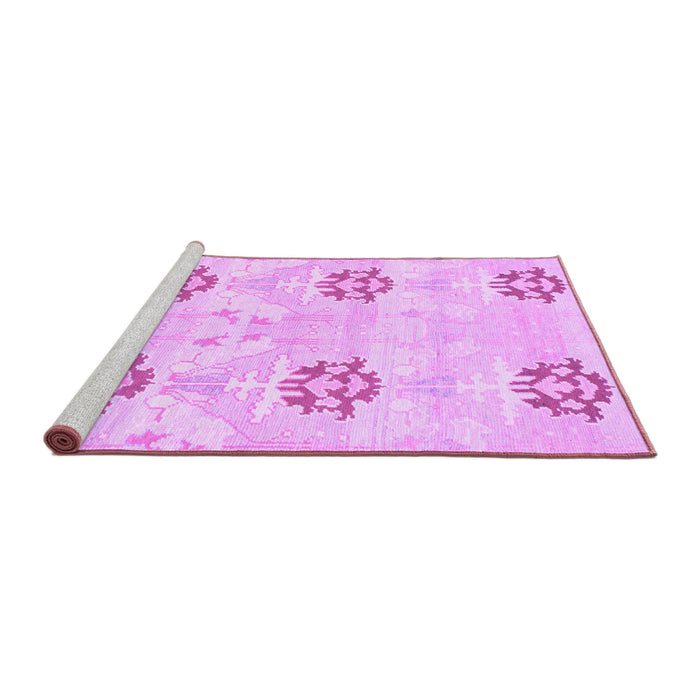 Sideview of Machine Washable Oriental Purple Modern Area Rugs, wshabs1181pur