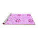 Sideview of Machine Washable Oriental Purple Modern Area Rugs, wshabs1181pur