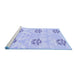 Sideview of Machine Washable Oriental Blue Modern Rug, wshabs1181blu