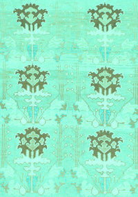 Oriental Turquoise Modern Rug, abs1181turq