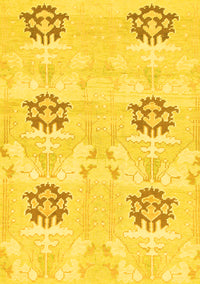 Oriental Yellow Modern Rug, abs1181yw