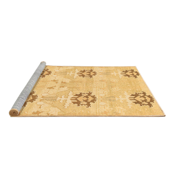 Sideview of Machine Washable Oriental Brown Modern Rug, wshabs1181brn