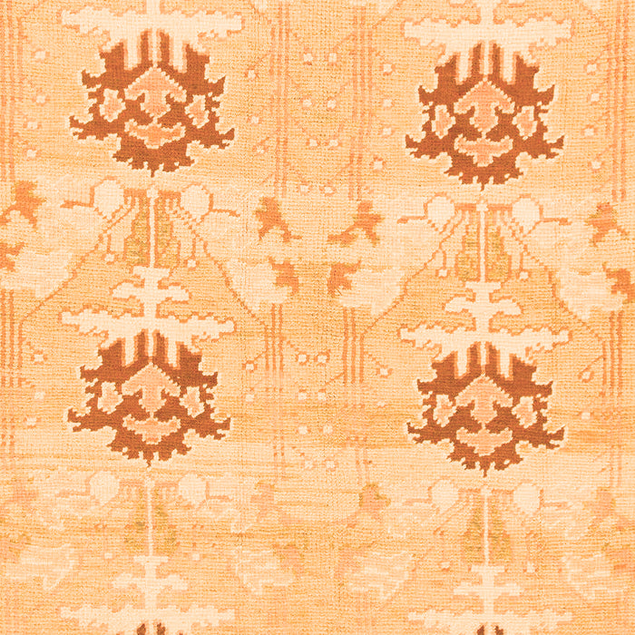 Machine Washable Oriental Orange Modern Area Rugs, wshabs1181org
