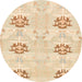 Square Abstract Khaki Gold Oriental Rug, abs1181