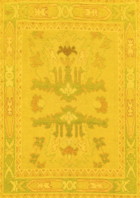 Abstract Yellow Modern Rug, abs1182yw