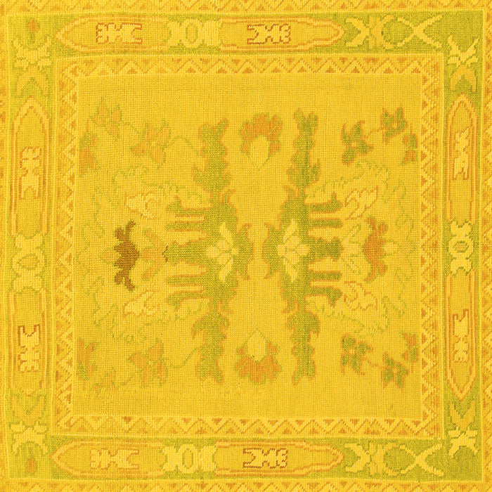 Square Machine Washable Abstract Yellow Modern Rug, wshabs1182yw