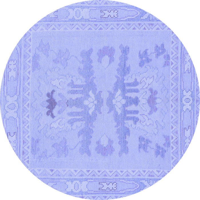 Round Machine Washable Abstract Blue Modern Rug, wshabs1182blu