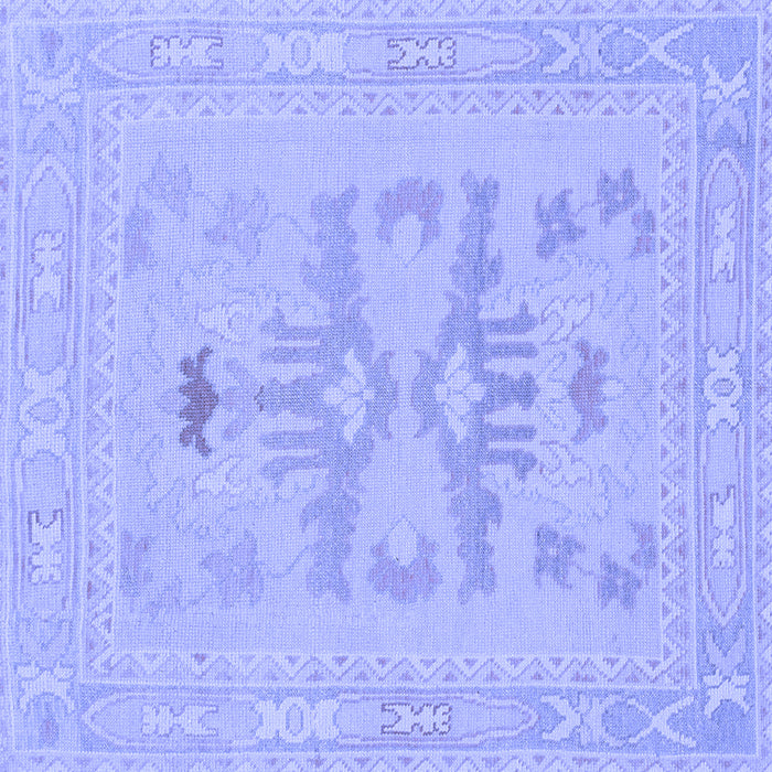Square Abstract Blue Modern Rug, abs1182blu