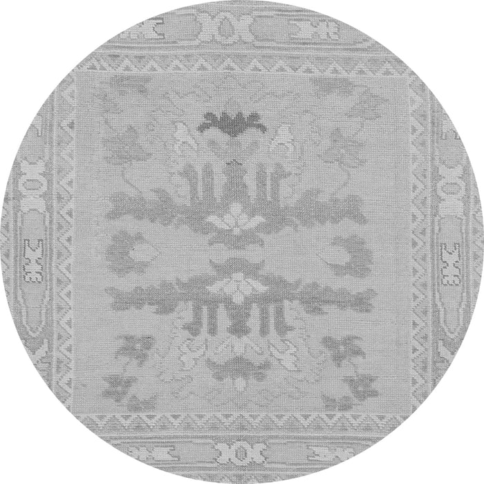 Round Abstract Gray Modern Rug, abs1182gry