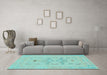 Machine Washable Abstract Light Blue Modern Rug in a Living Room, wshabs1182lblu