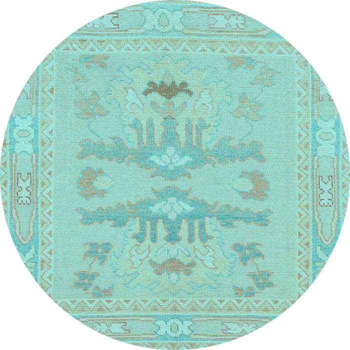 Round Machine Washable Abstract Light Blue Modern Rug, wshabs1182lblu