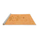 Sideview of Machine Washable Abstract Orange Modern Area Rugs, wshabs1182org