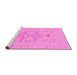 Sideview of Machine Washable Abstract Pink Modern Rug, wshabs1182pnk