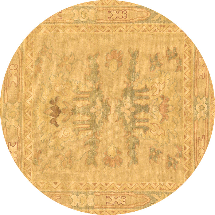 Round Abstract Brown Modern Rug, abs1182brn