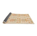 Sideview of Abstract Khaki Gold Modern Rug, abs1183