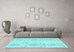 Machine Washable Abstract Light Blue Modern Rug in a Living Room, wshabs1183lblu