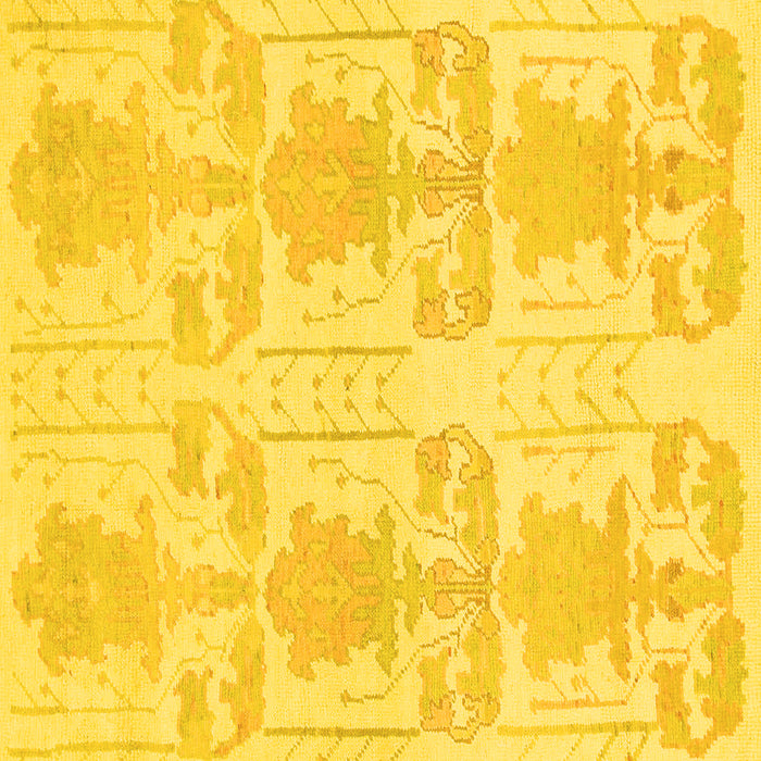 Square Machine Washable Abstract Yellow Modern Rug, wshabs1183yw