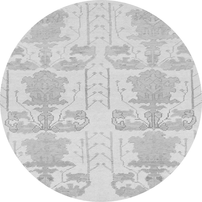 Round Machine Washable Abstract Gray Modern Rug, wshabs1183gry
