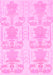 Machine Washable Abstract Pink Modern Rug, wshabs1183pnk