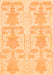 Machine Washable Abstract Orange Modern Area Rugs, wshabs1183org